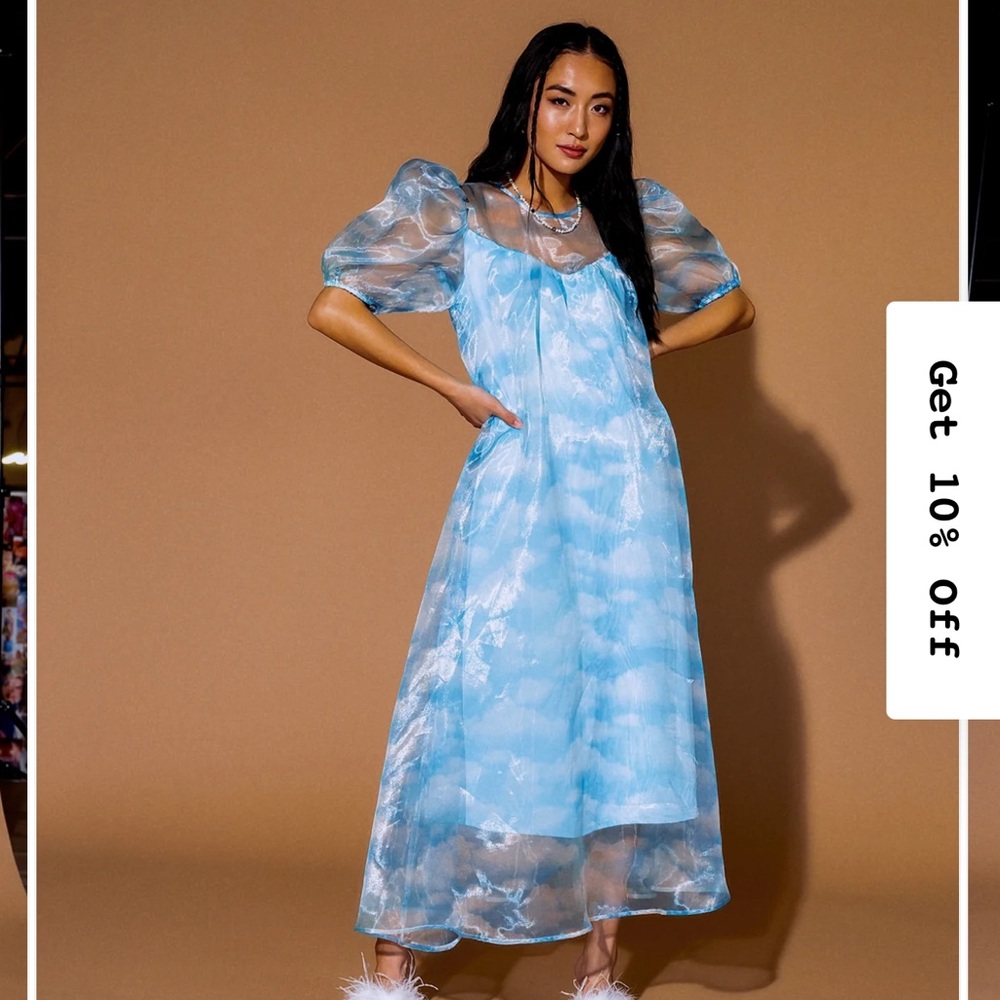 Dressed in LALA Organza Cloud Sheer Maxi Dress